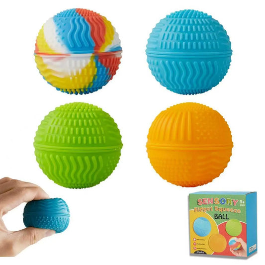Textured Squeeze Stress Balls - 4 Pack