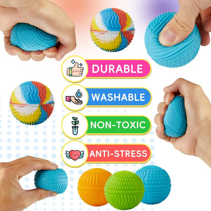 Textured Squeeze Stress Balls - 4 Pack - image 3