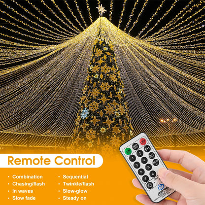 50m Outdoor Christmas String Lights – 500 LED, Remote