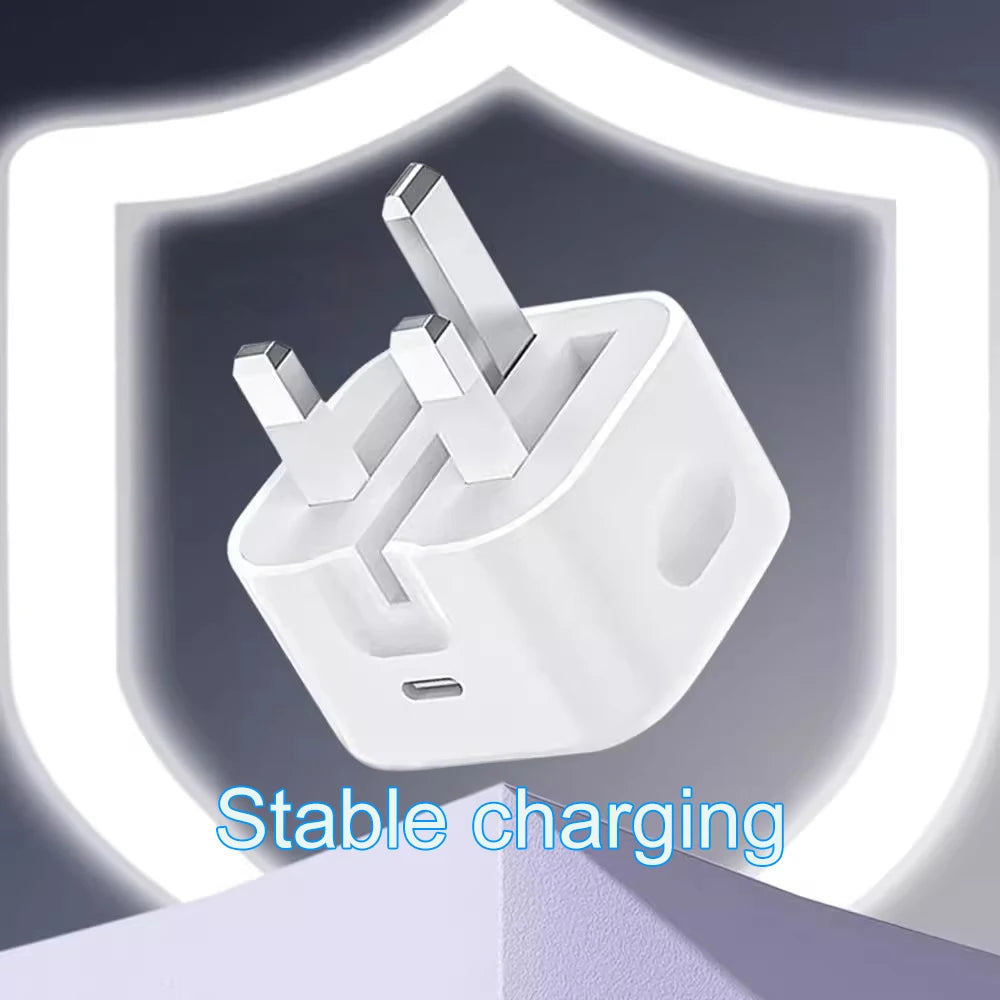 20W USB-C Fast Charger with Cable - UK Plug - image 2