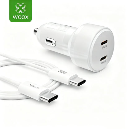 40W Dual USB-C Car Charger