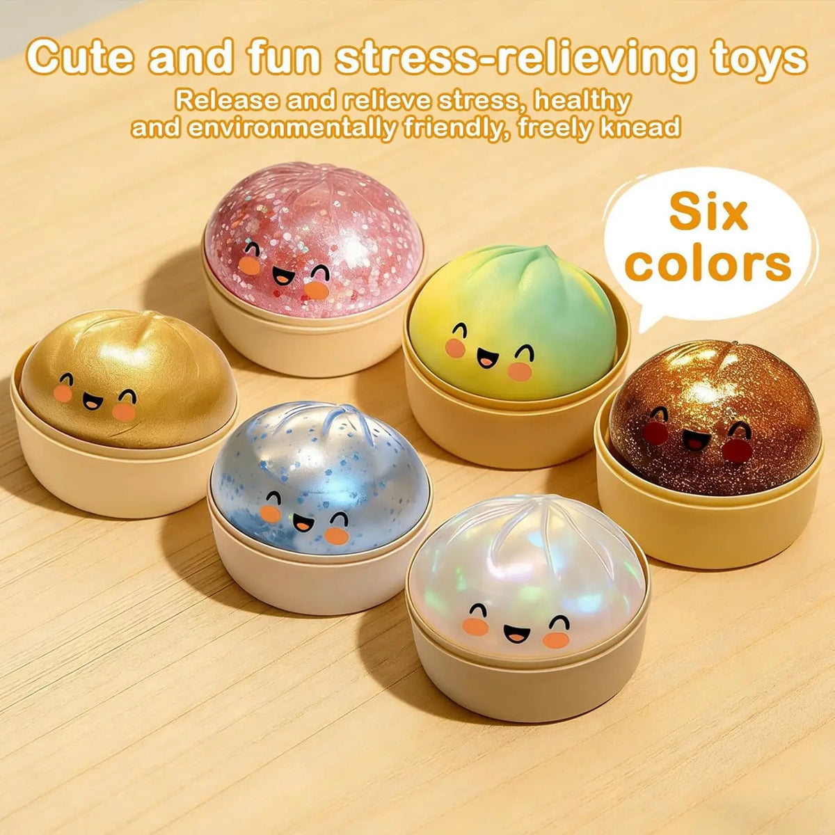 Glitter Dumpling Squishy - Slow Rise