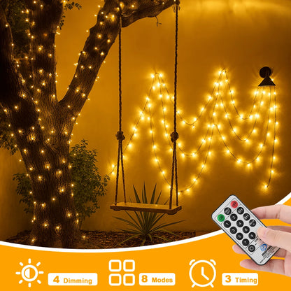 50m Outdoor Christmas String Lights – 500 LED, Remote
