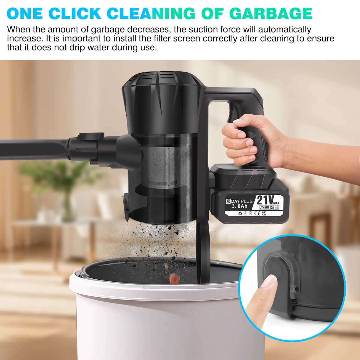 Cordless Stick Vacuum Cleaner - Wall Mounted - image 2