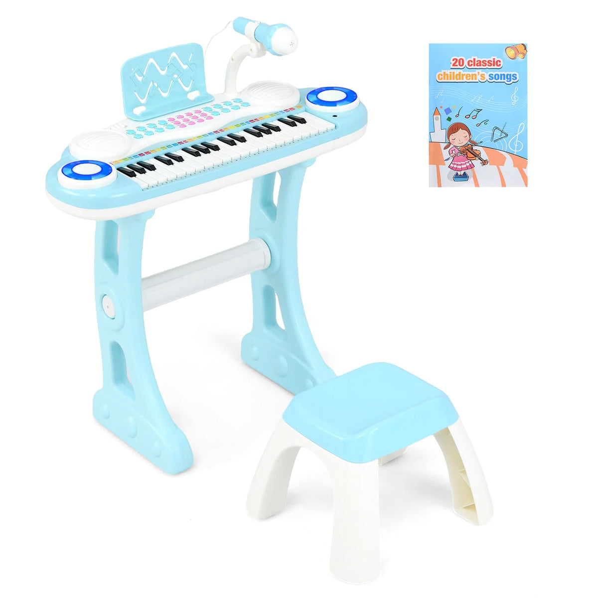 Kids Electronic Piano 37 Keys with Stool