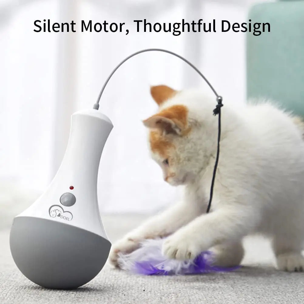 Automatic Spinning Feather Cat Toy