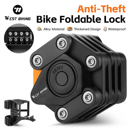 WEST BIKING Folding Combination Bike Lock
