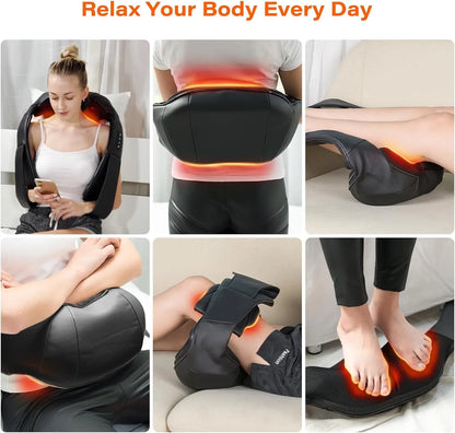 Neck Massager with Heat - Shiatsu Kneading, UK Plug - image 5