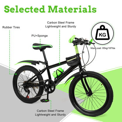 20in Mountain Bike - 7 Speed, Adjustable Seat