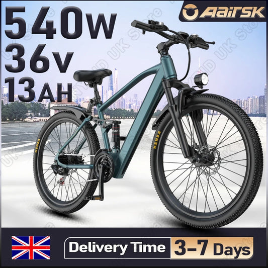 Aairsk GT900 Electric Mountain Bike - 26in, 36V 13Ah Battery