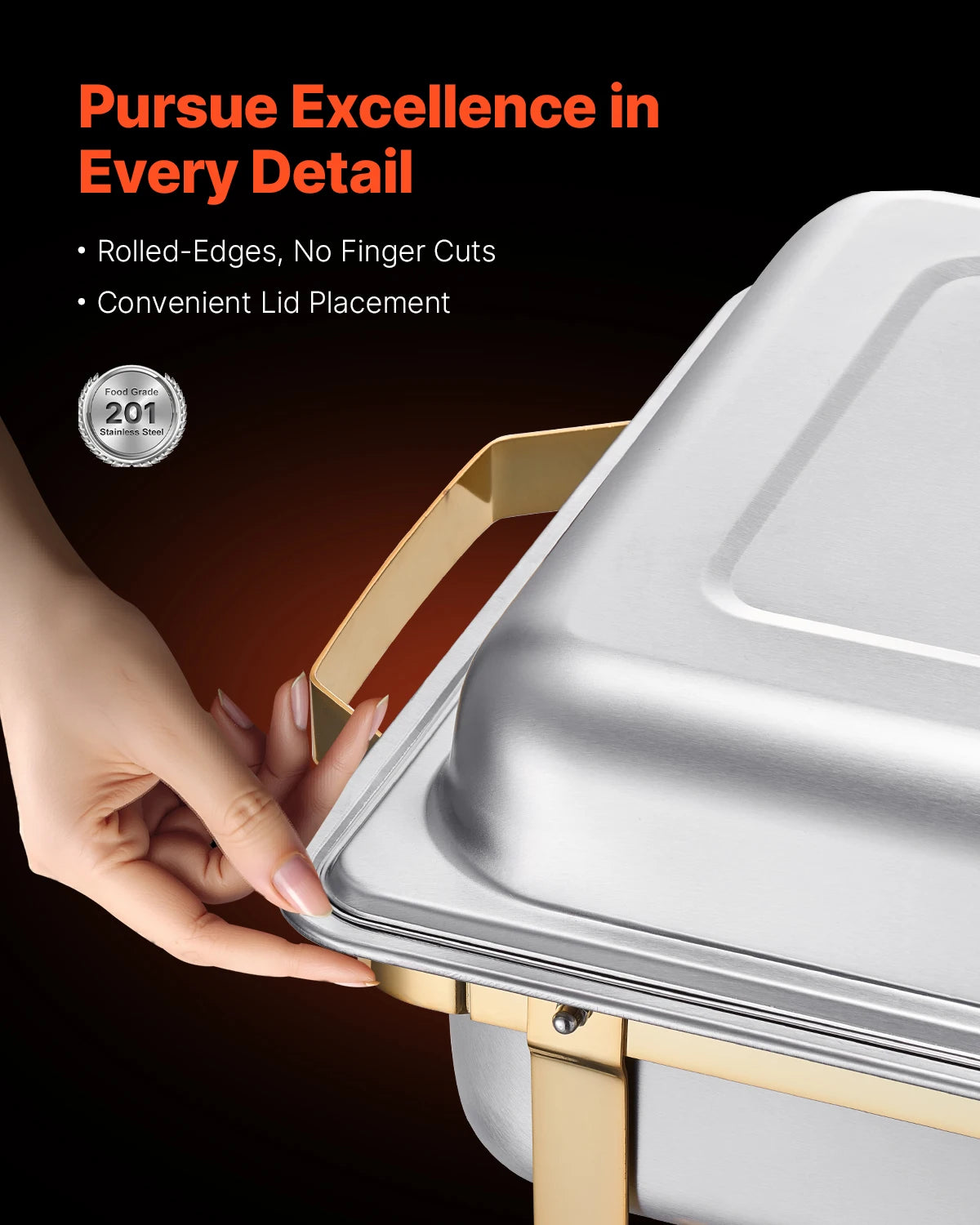 SucceBuy 8Qt 4-Pack Chafing Dish Buffet Set - image 2