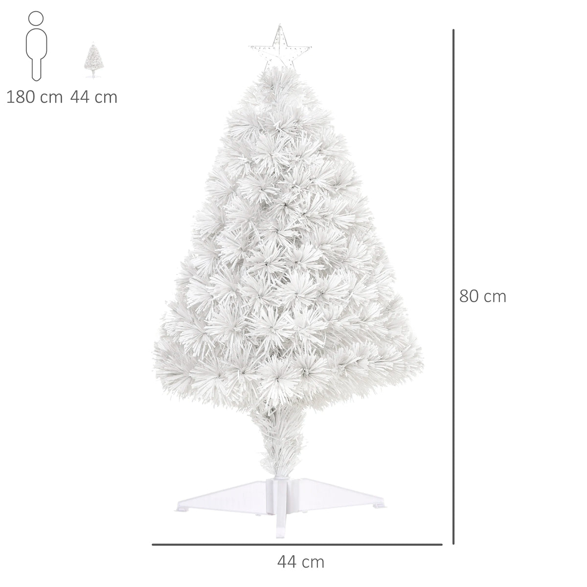 2.5ft Pre-Lit Fibre Optic Tabletop Christmas Tree