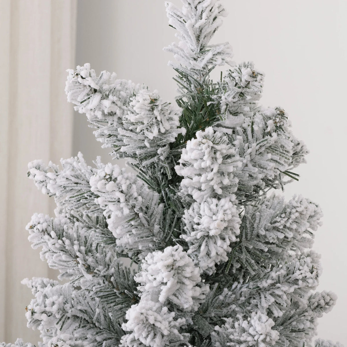 6ft Slim Pencil Christmas Tree – Snow Flocked Tips