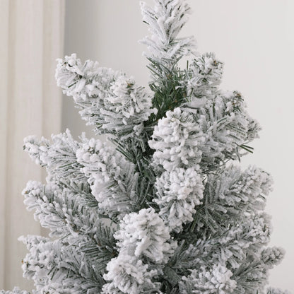 6ft Slim Pencil Christmas Tree – Snow Flocked Tips