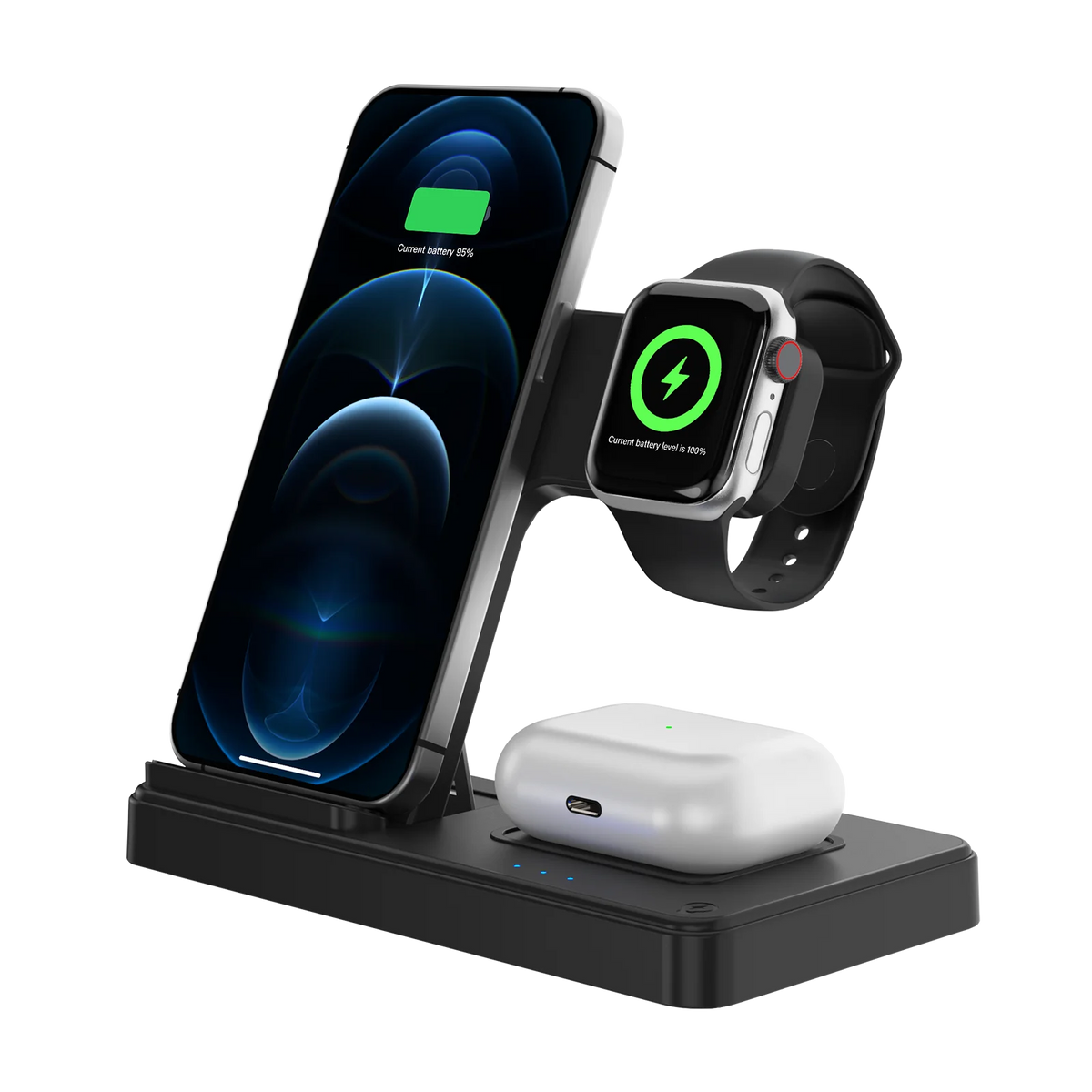 3-in-1 Wireless Charging Station - iPhone, Watch & AirPods