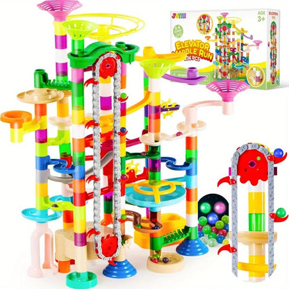 236-Piece Glowing Marble Run with Motorised Lift