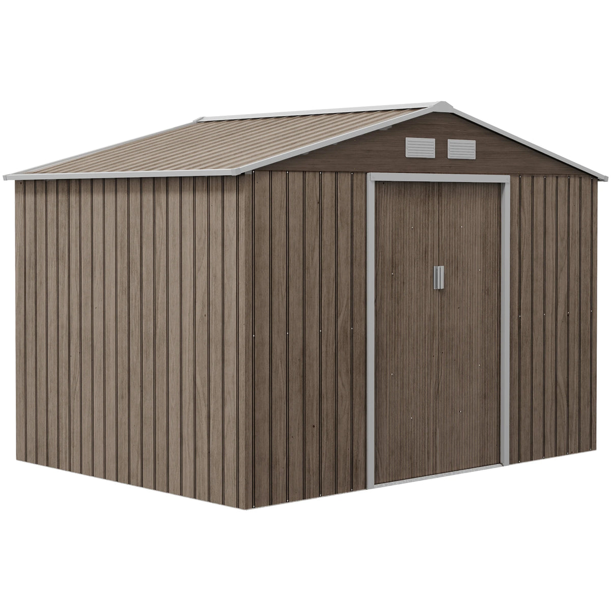 Outsunny 9 x 6ft Metal Garden Shed with Foundation Kit - image 2