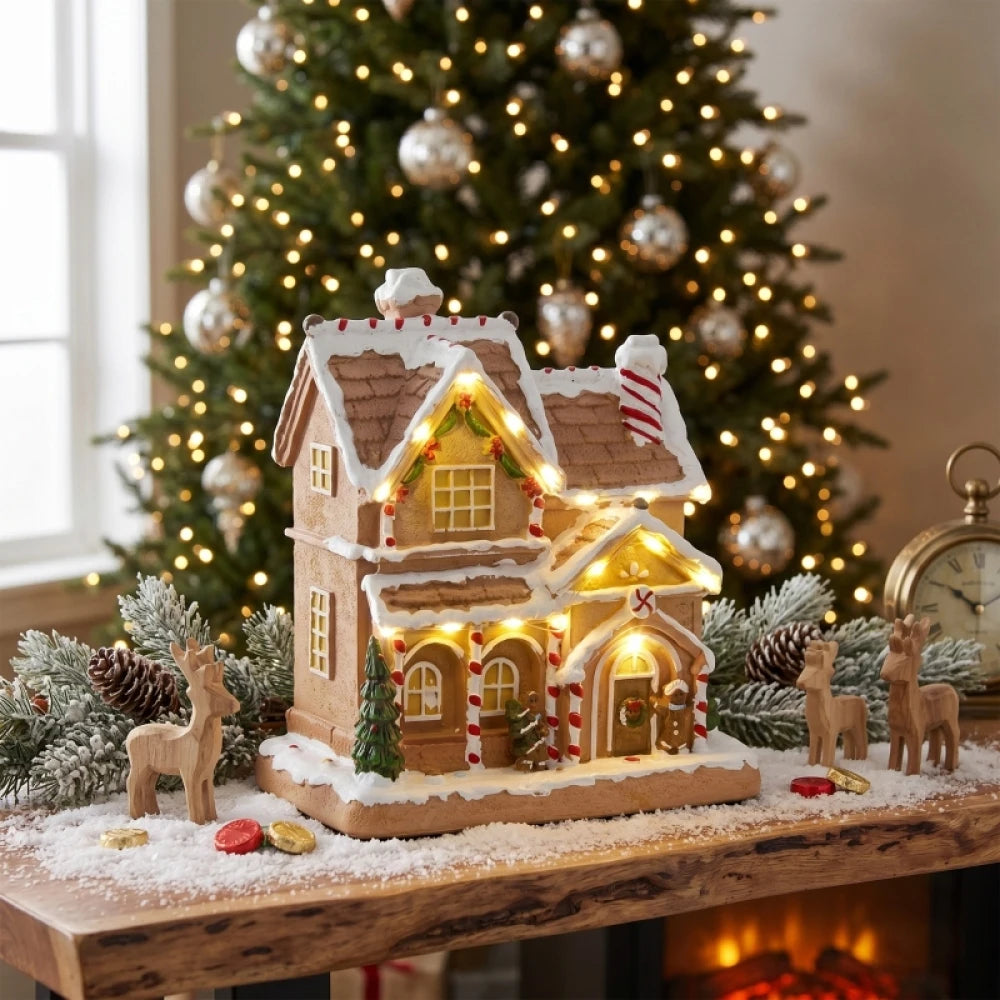 Musical Light-Up Gingerbread House – 8 Christmas Songs