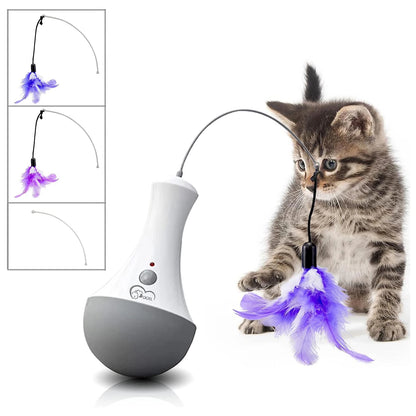 Automatic Spinning Feather Cat Toy