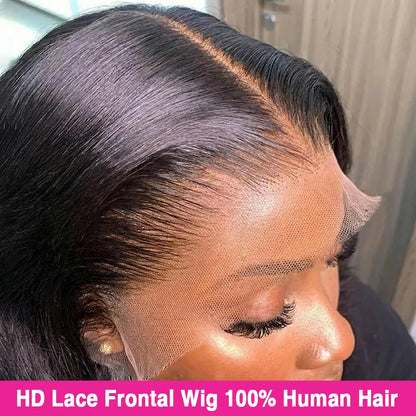 13x6 HD Lace Front Straight Human Hair Wig