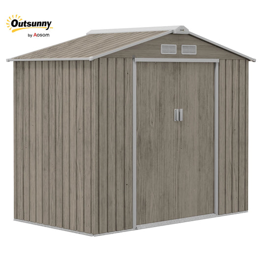 Outsunny 7 x 4ft Garden Shed with Lockable Door & Foundation Kit