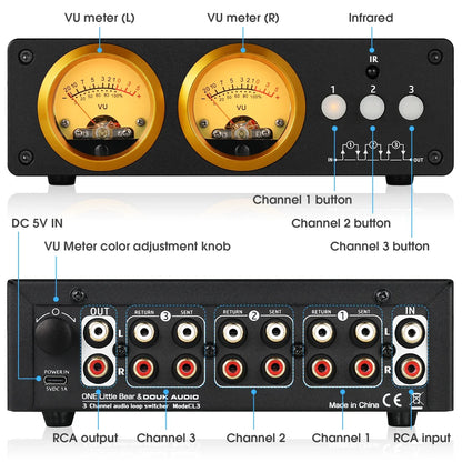 Nobsound L3 3-Way Audio Switcher Box - image 2