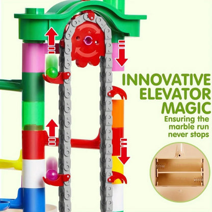 236-Piece Glowing Marble Run with Motorised Lift - image 2