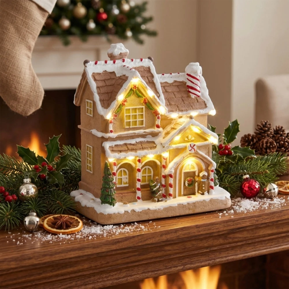 Musical Light-Up Gingerbread House – 8 Christmas Songs