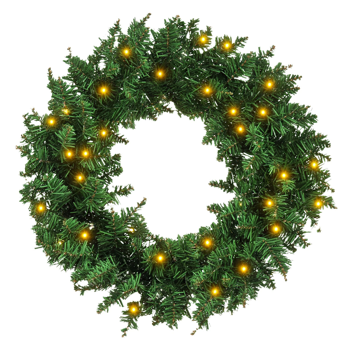 55cm Battery-Operated Christmas Wreath – 50 LED