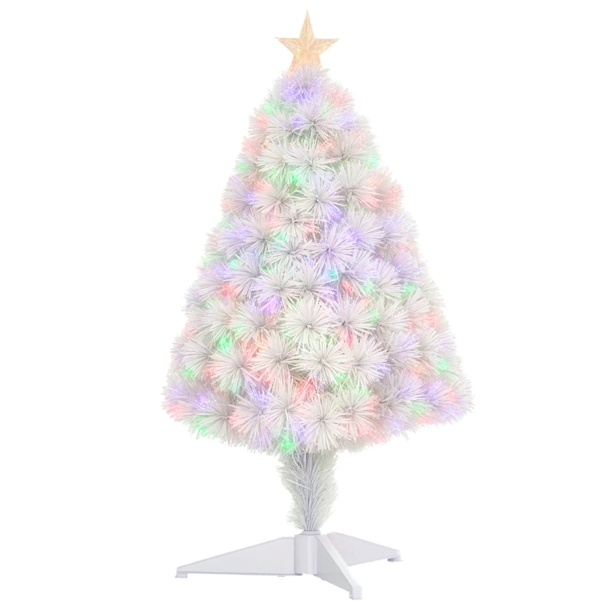 2.5ft Pre-Lit Fibre Optic Tabletop Christmas Tree