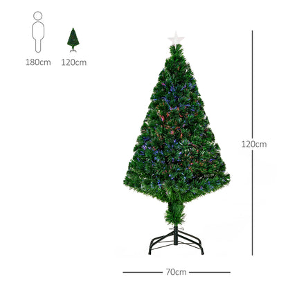 4ft Pre-Lit Fibre Optic Christmas Tree – Colour Changing