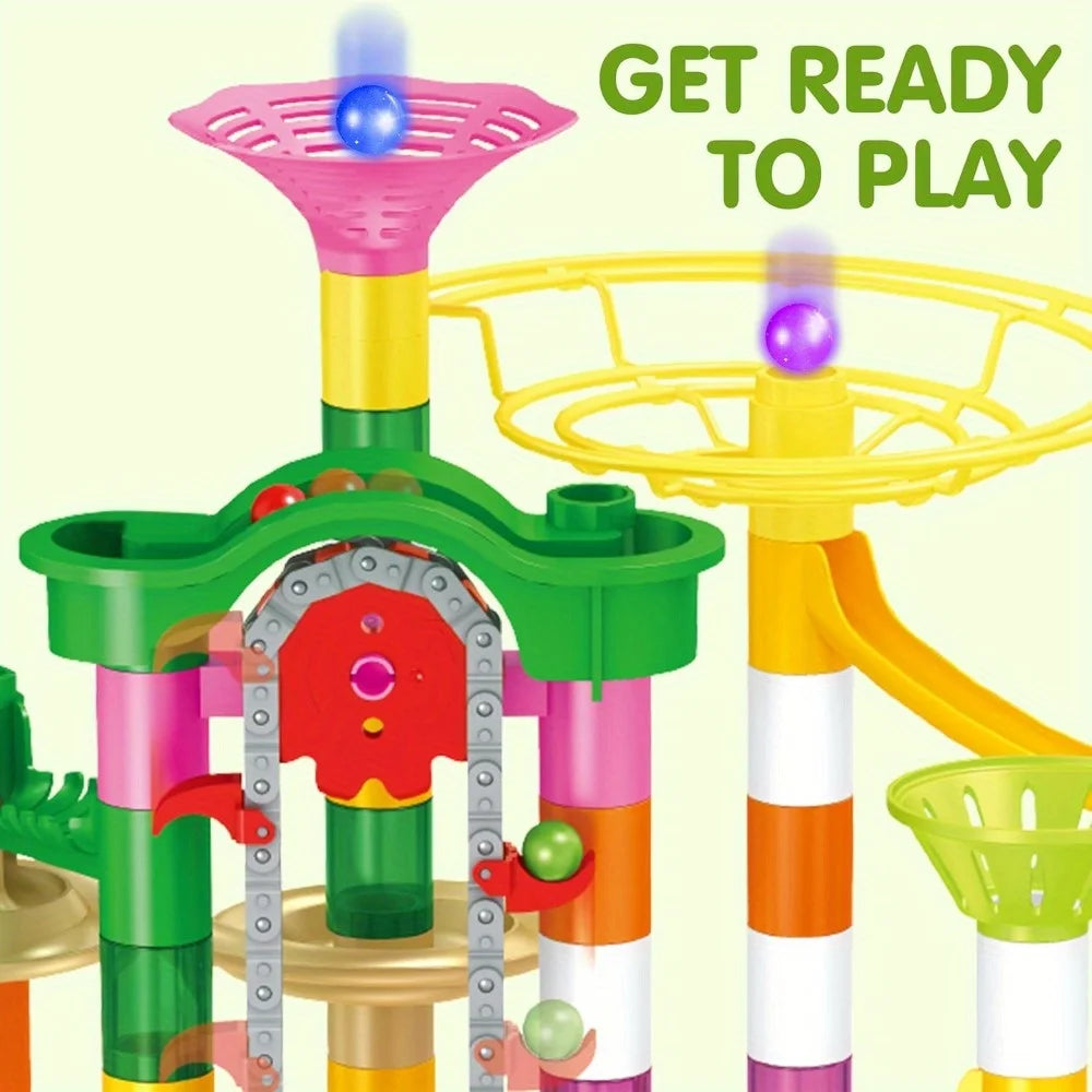 236-Piece Glowing Marble Run with Motorised Lift - image 3