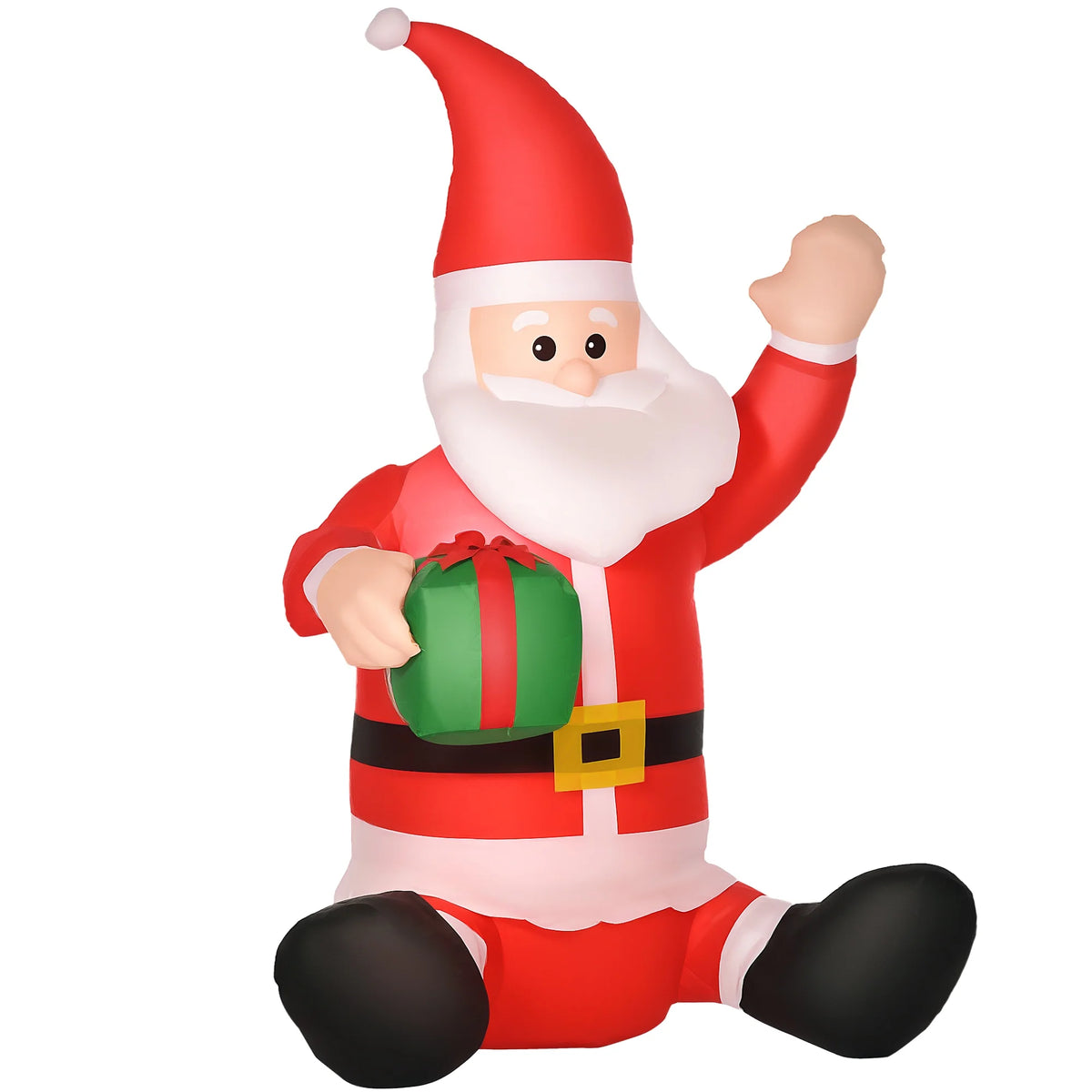 4ft Light-Up Inflatable Santa with Gift Box