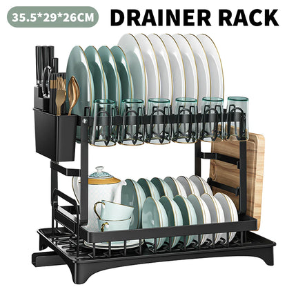 Adjustable Over-Sink Dish Drainer Rack