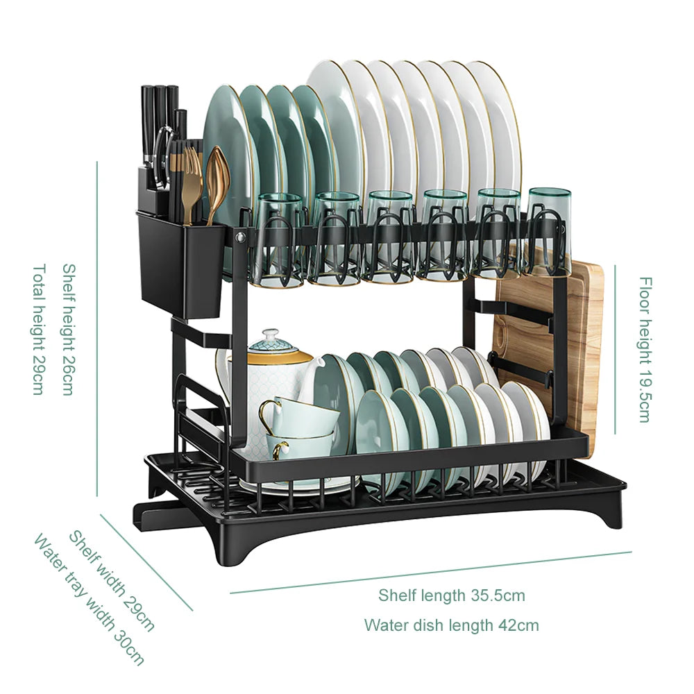 Adjustable Over-Sink Dish Drainer Rack - image 3