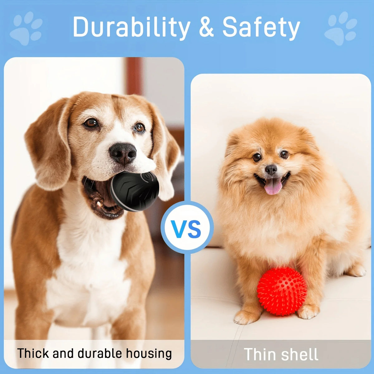 Smart Rolling Dog Ball – USB Rechargeable