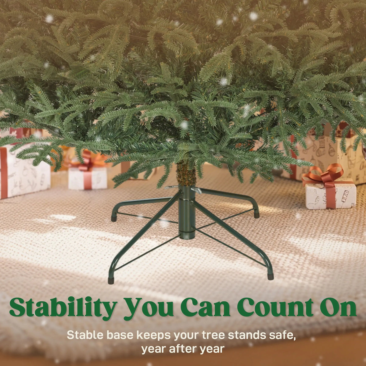 7ft Full Spruce Artificial Christmas Tree – 2942 Tips, Hinged Branches