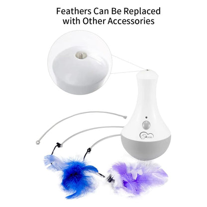 Automatic Spinning Feather Cat Toy
